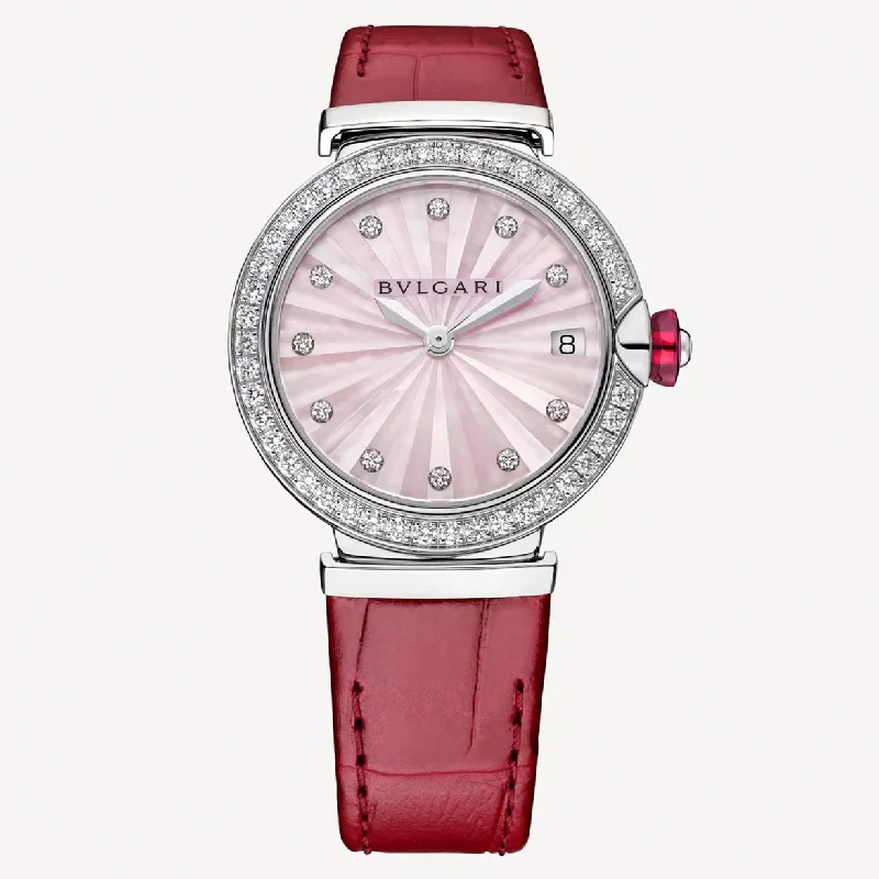 outdoor sports watches with barometer-Bvlgari Lvcea Mother Of Pearl Dial Women 33mm