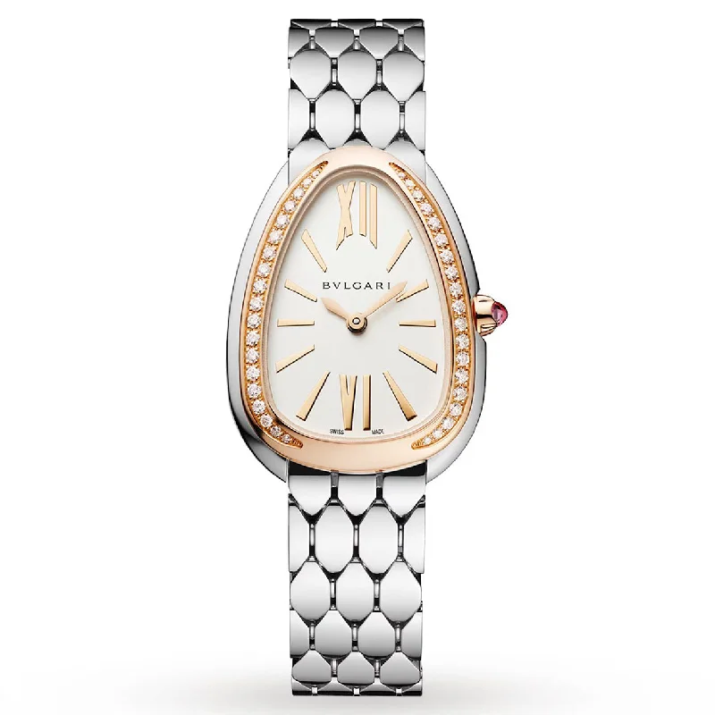 stylish women’s smartwatches with customizable faces-Bvlgari Serpenti Seduttori White Dial Women 33mm