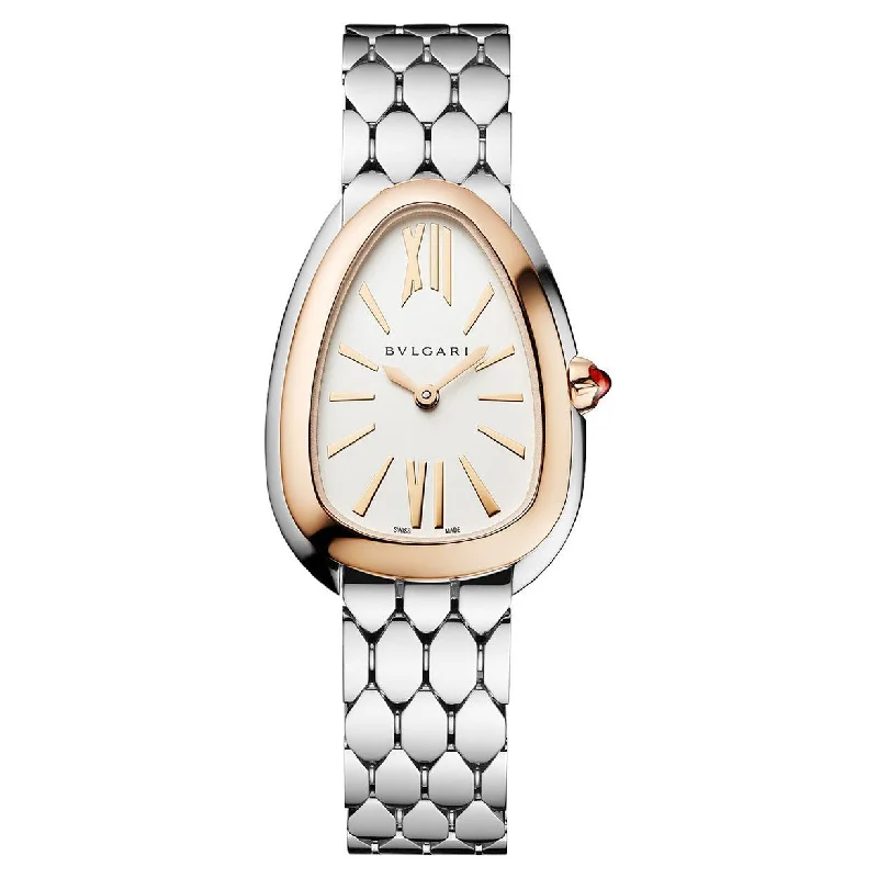 best women’s watches for daily use-Bvlgari Serpenti Seduttori White Dial Women 33mm