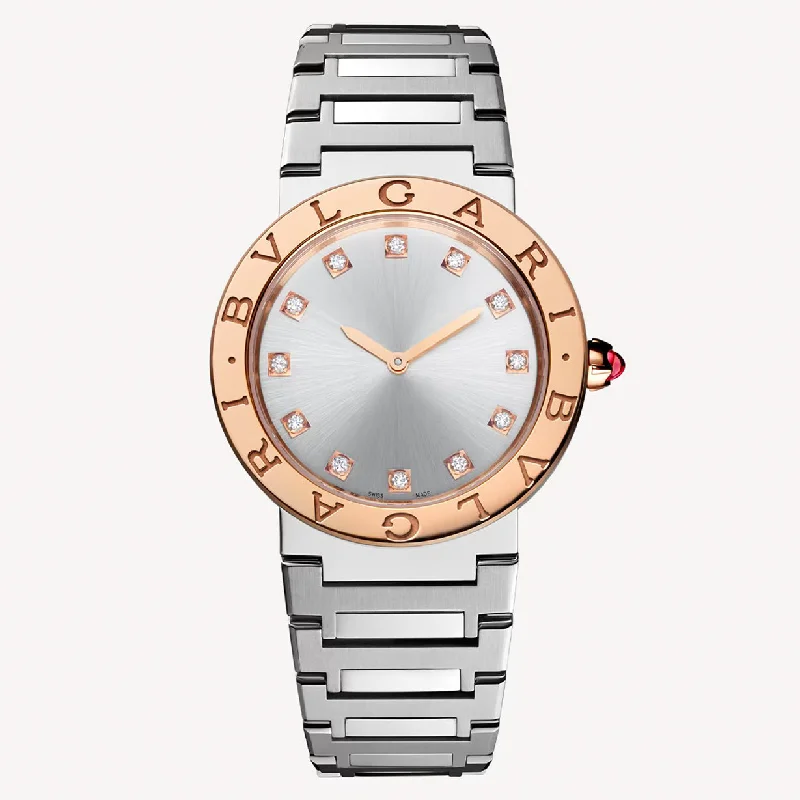 best watches with fitness apps-Bvlgari Serpenti Tubogas Silver Dial Women 33mm