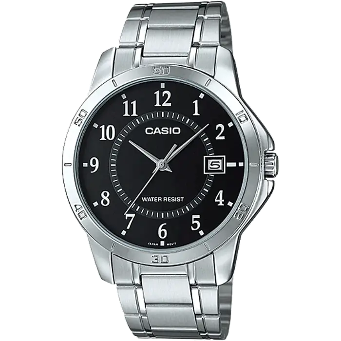 oversized watches with heavy-duty casing-Casio A1092 MTP-V004D-1BUDF Enticer Men