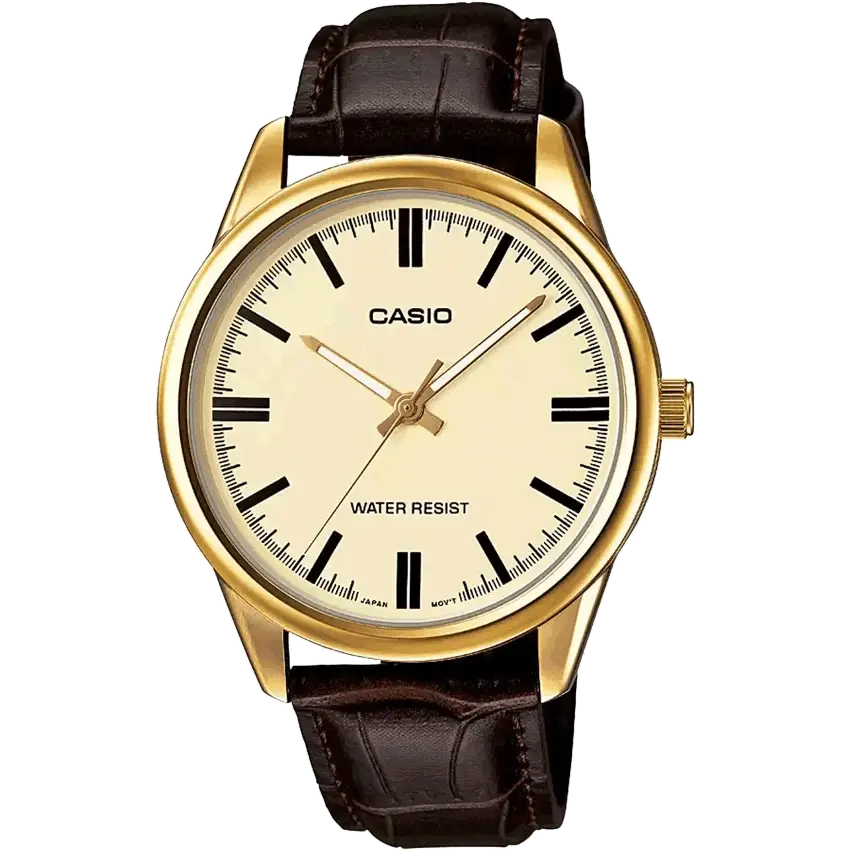 watches with sapphire crystal glass for scratch resistance-Casio A1102 MTP-V005GL-9AUDF Enticer Men