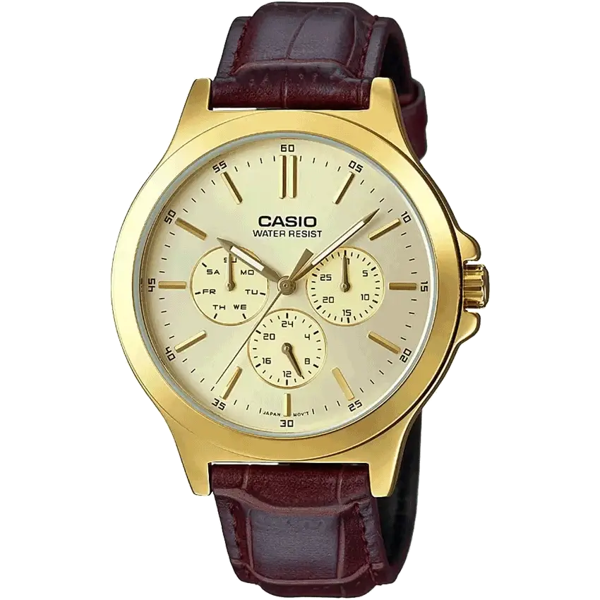 best women’s watches for daily use-Casio A1175 MTP-V300GL-9AUDF Enticer Men