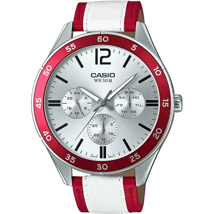 best watches for keeping time on the go-Casio A1182 MTP-E310L-4AVDF Enticer Men