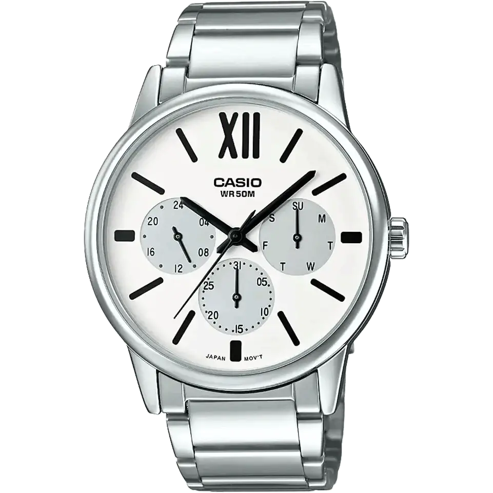 analog watches for casual use-Casio A1203 MTP-E312D-7BVDF Enticer Men