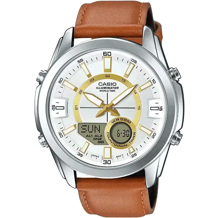 elegant watches for weddings-Casio A1221 AMW-810L-5AVDF Enticer Men