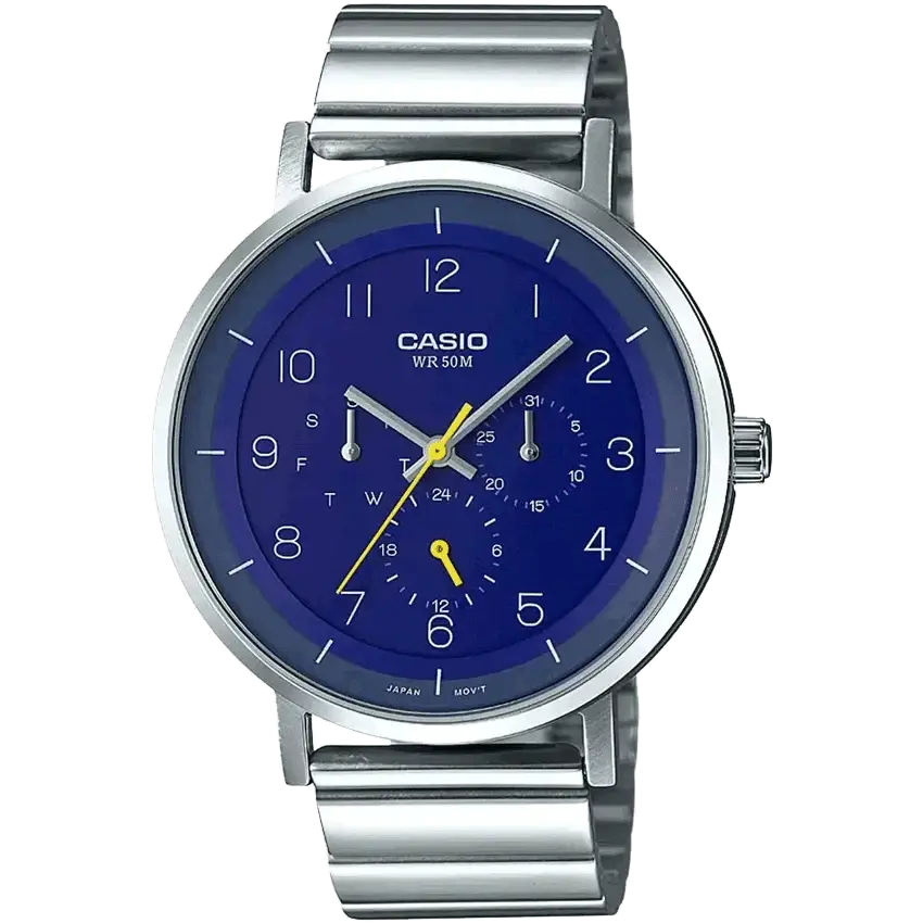 custom engraved wristwatches-Casio A1227 MTP-E314D-2BVDF Enticer Men