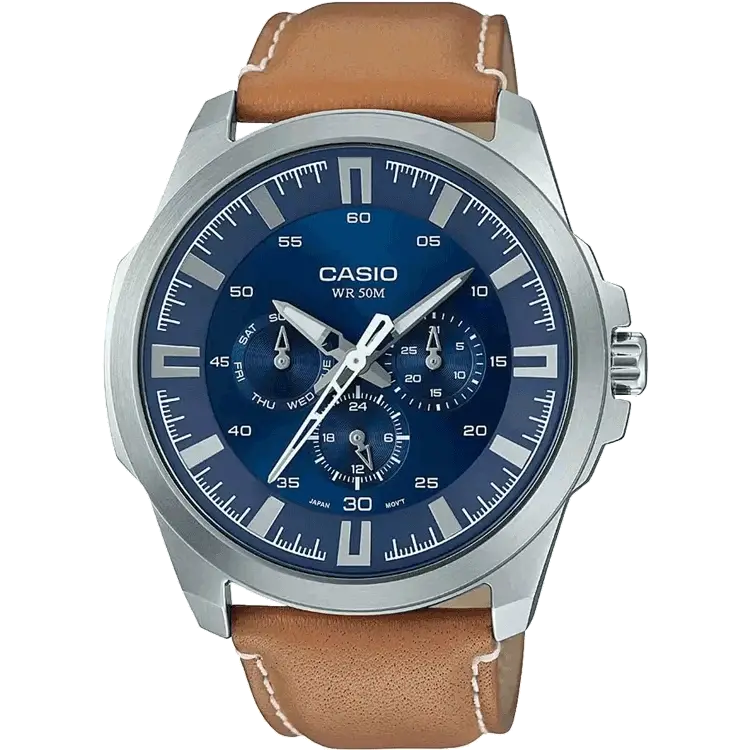 watches with bright neon lights-Casio A1312 MTP-SW310L-2AVDF Enticer Men