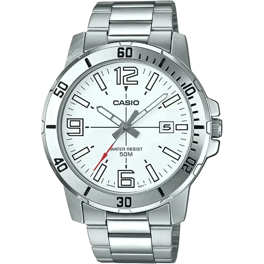 solar watches for off-grid living-Casio A1365 MTP-VD01D-7BVUDF Enticer Men