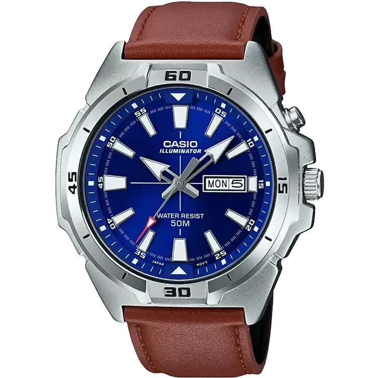 watches for people with poor eyesight-Casio A1377 MTP-E203L-2AVDF Enticer Men