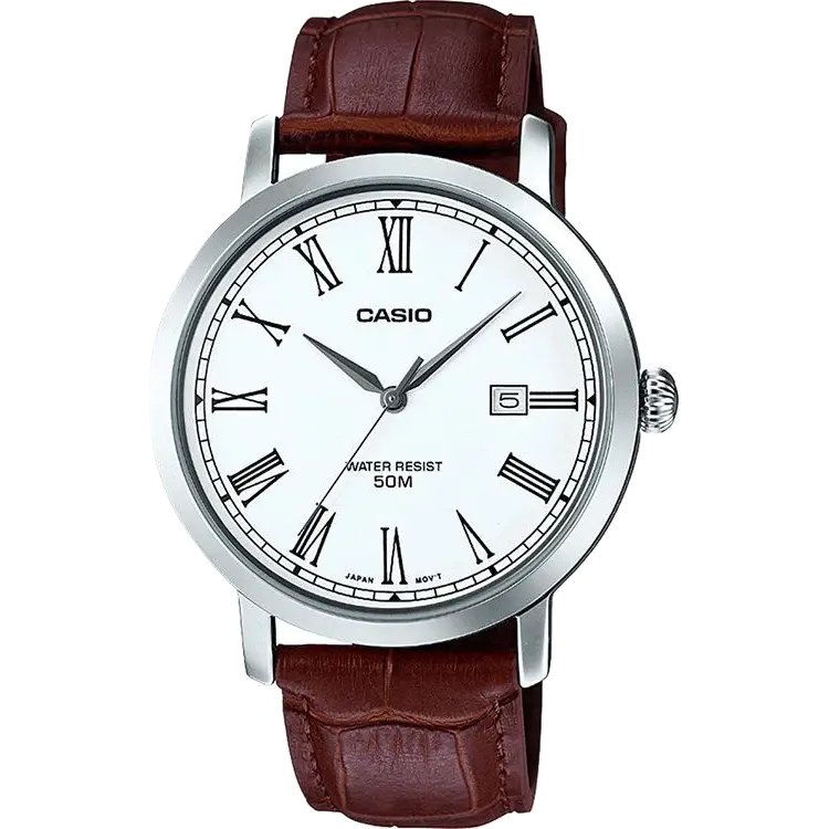 watches with multiple time zone features-Casio A1384 MTP-E149L-7BVDF Enticer Men