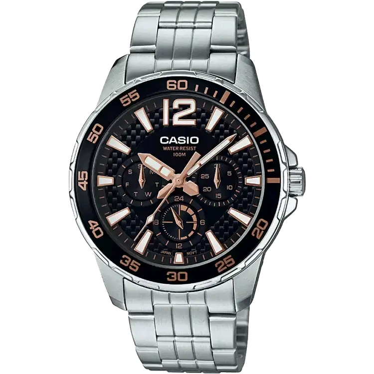 smartwatches for elderly with emergency features-Casio A1478 MTD-330D-1A3VDF Enticer Men