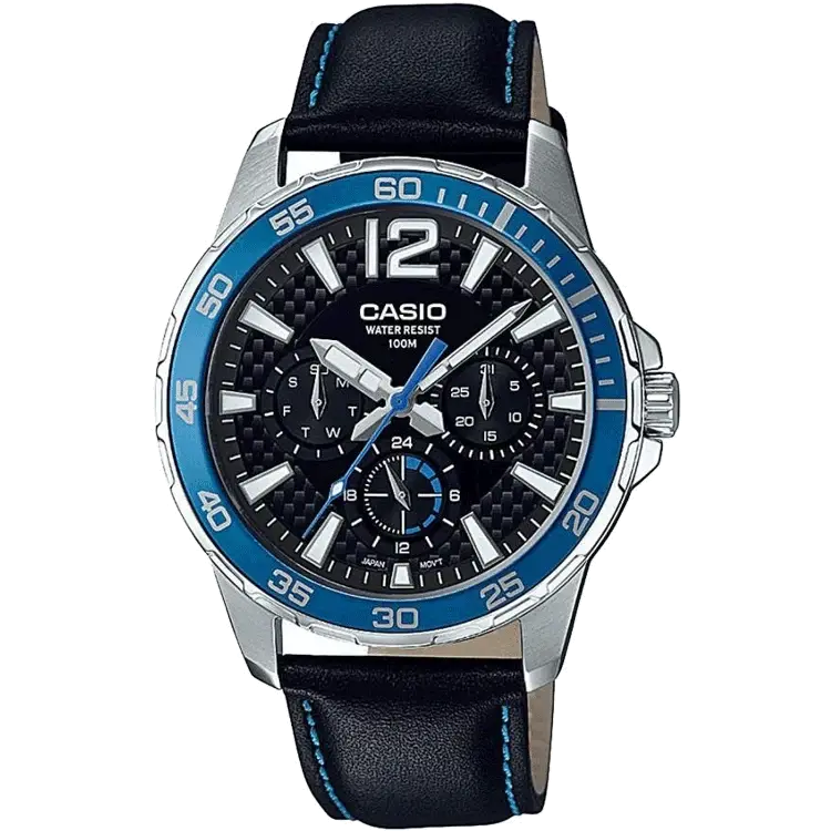 unique hand-crafted watches for gift giving-Casio A1480 MTD-330L-1A2VDF Enticer Men