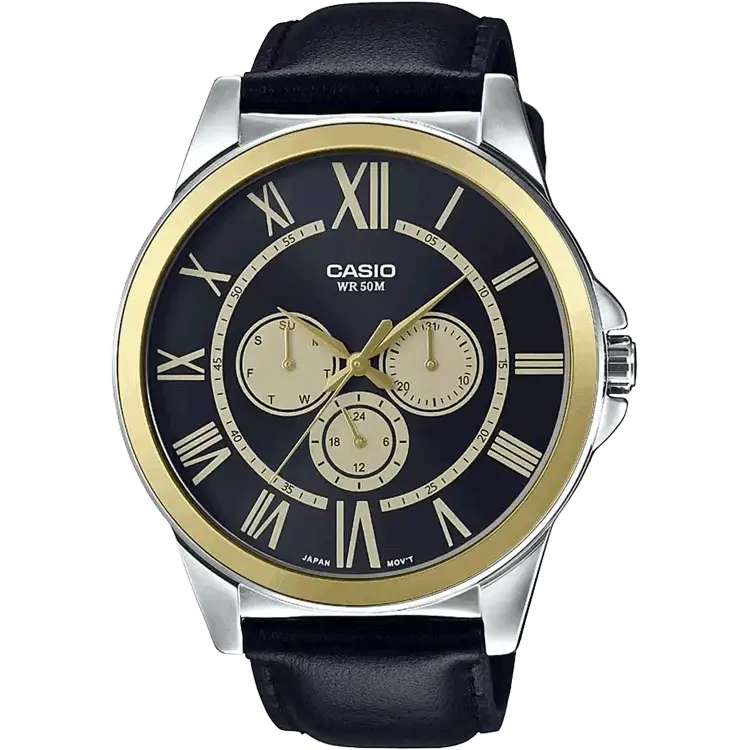 watches for night-time visibility-Casio A1526 MTP-E318L-1BVDF Enticer Men