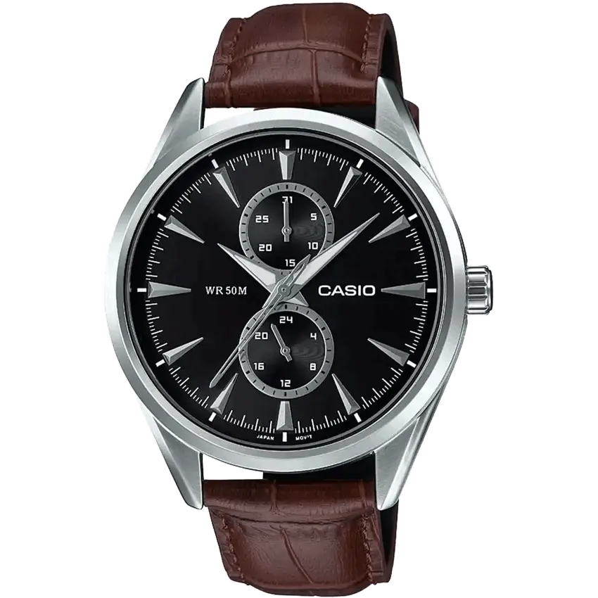 budget-friendly watches for young adults-Casio A1672 MTP-SW340L-1AVDF Enticer Men