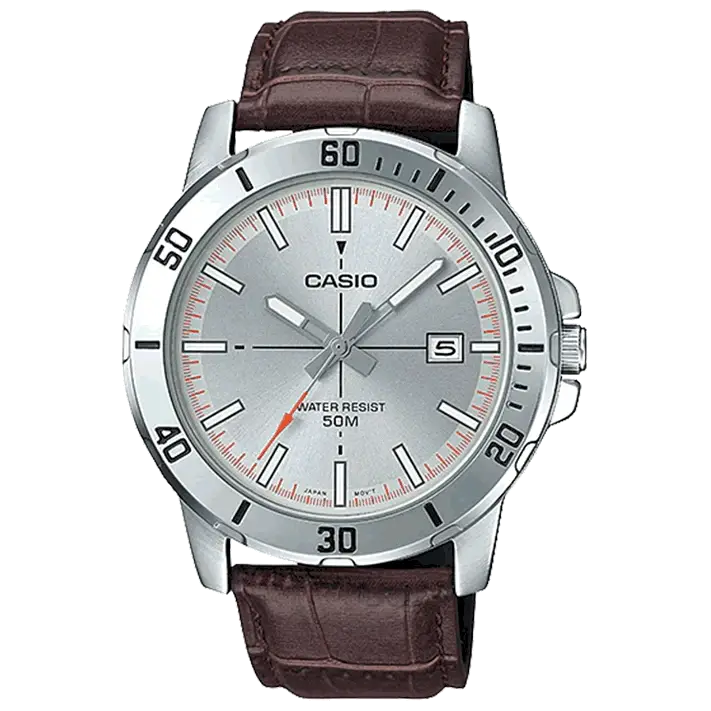 watches for men with rugged design-Casio A1739 MTP-VD01L-8EVUDF Enticer Men