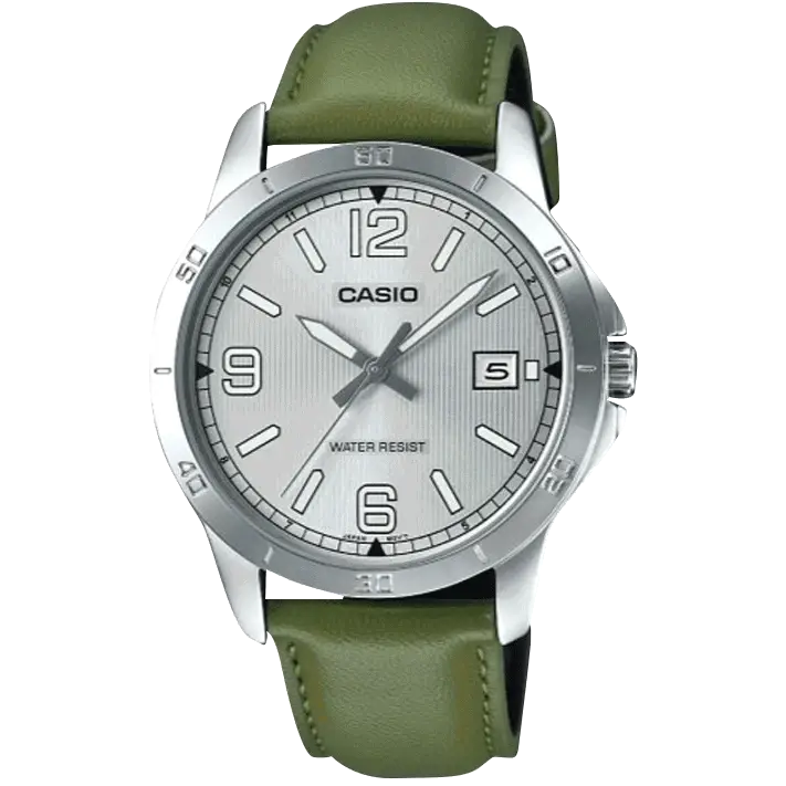 automatic watches for collectors-Casio A1742 MTP-V004L-3BUDF Enticer Men