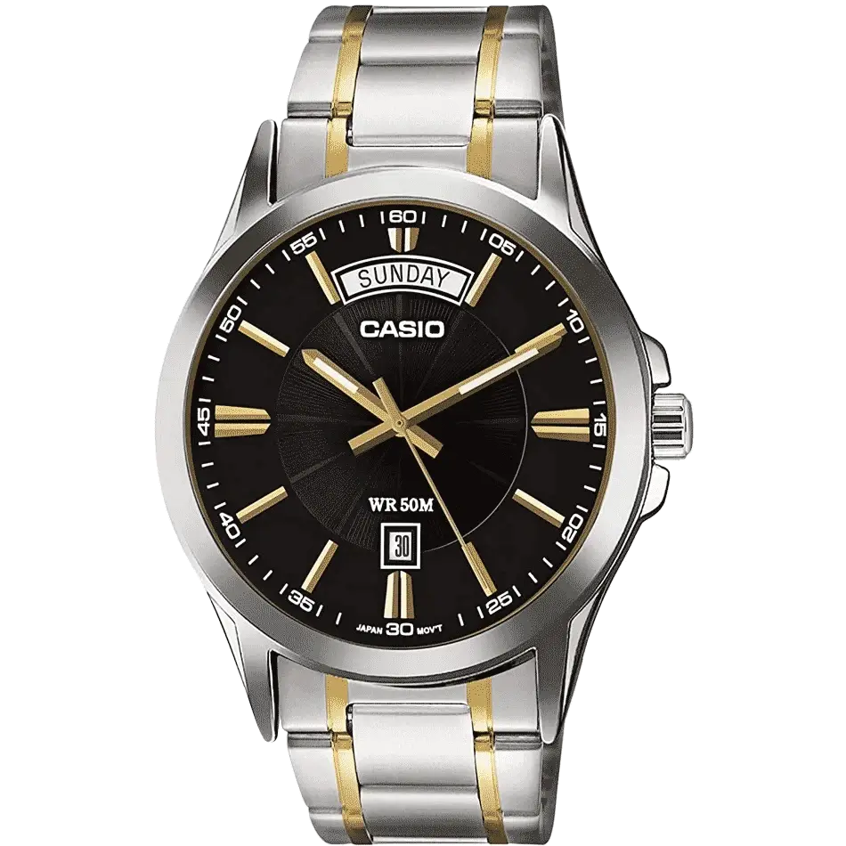 unique watch designs for men-Casio A1769 MTP-1381HG-1AVIF Enticer Men