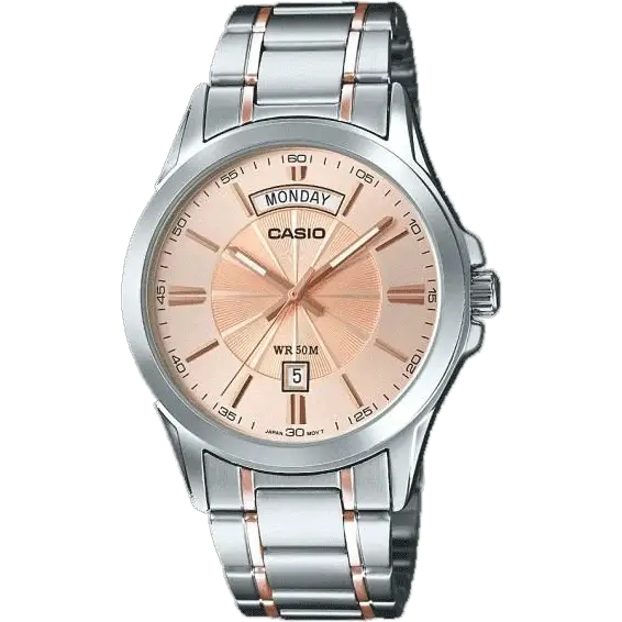 elegant watches for women’s formal occasions-Casio A1771 MTP-1381HRG-9AVIF Enticer Men