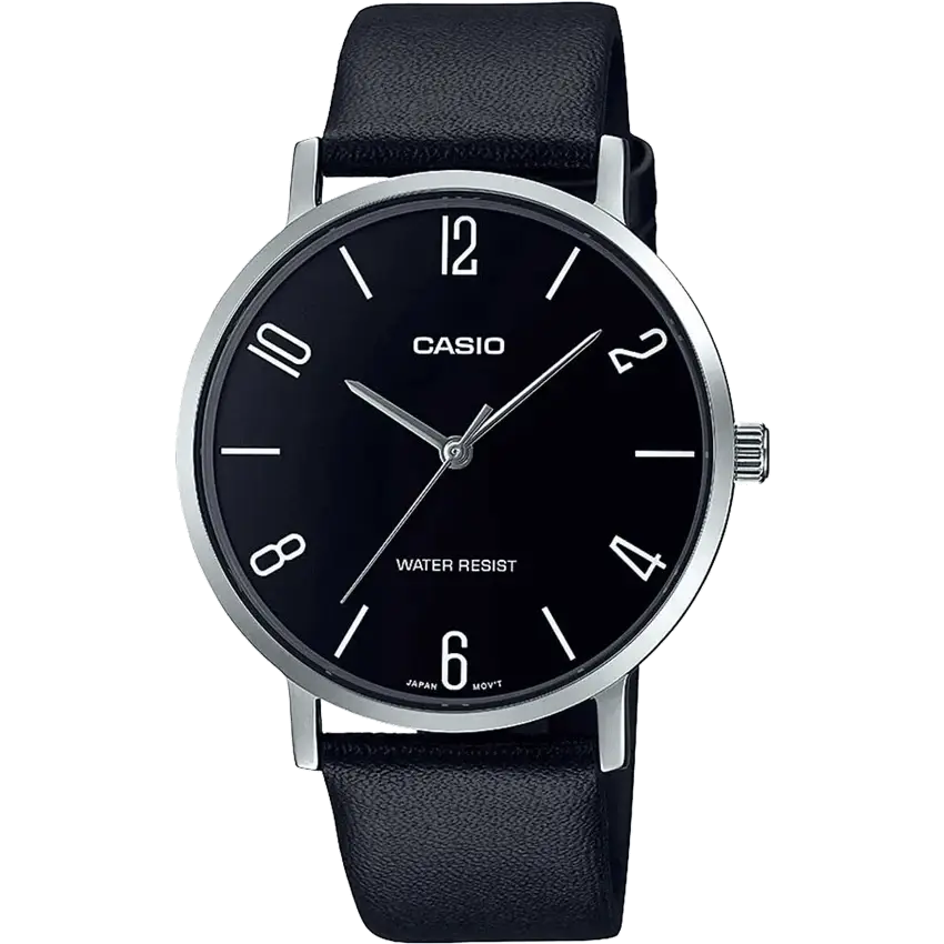 smartwatches for elderly with emergency features-Casio A1821 MTP-VT01L-1B2UDF Enticer Men