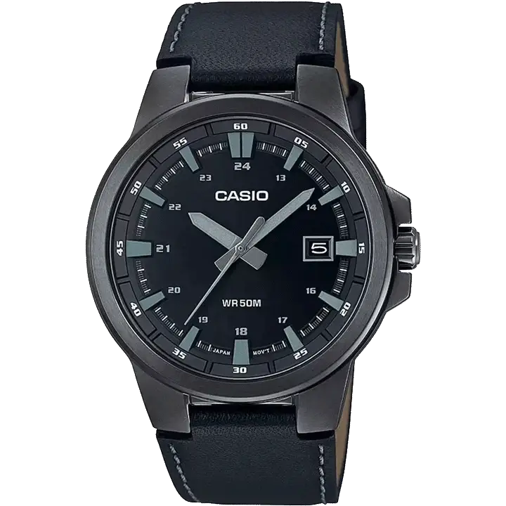 best watches with luminous hands for night-time use-Casio A1826 MTP-E173BL-1AVDF Enticer Men