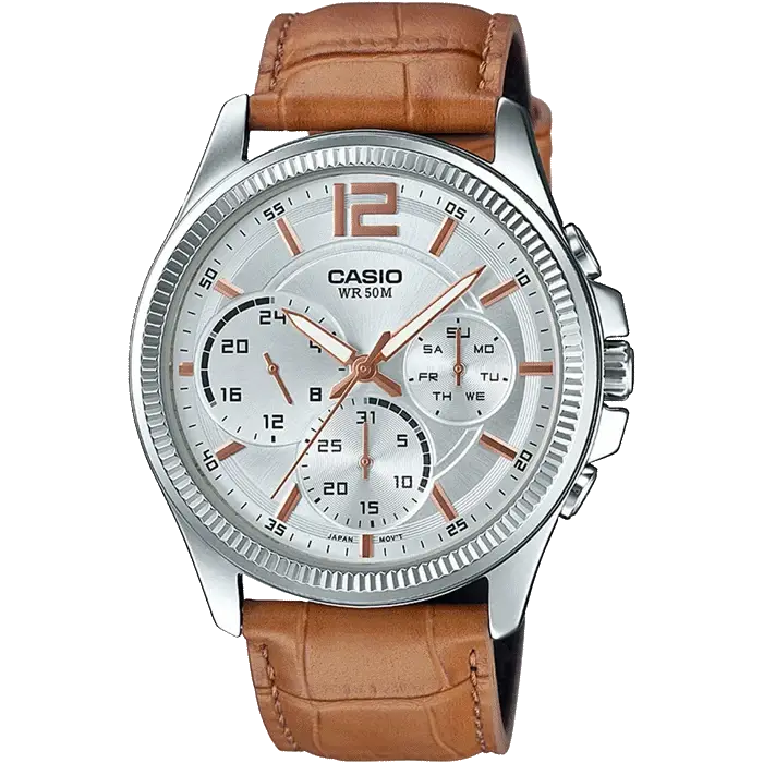 solar watches for eco-conscious buyers-Casio A1890 MTP-E305HL-7A2VIF Enticer Men