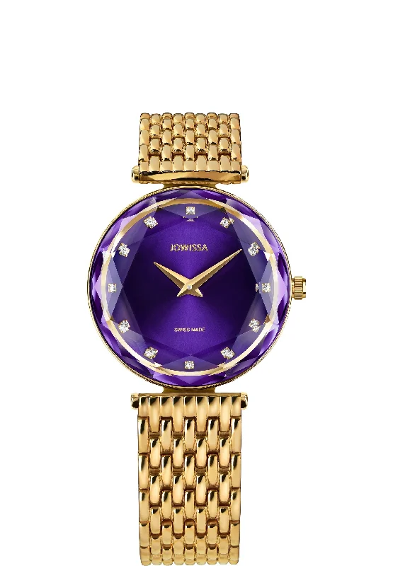 unisex watches for gifting-Facet Brilliant Swiss Ladies Watch J5.759.M