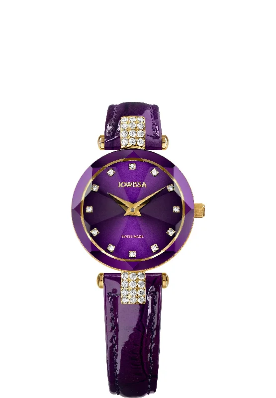 elegant watches with scratch-resistant glass-Facet Strass Swiss Ladies Watch J5.616.S