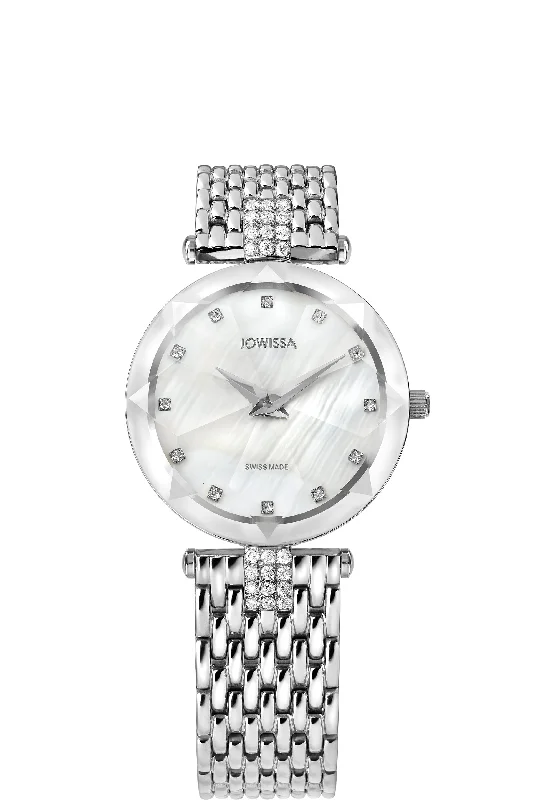 elegant watches for weddings-Facet Strass Swiss Ladies Watch J5.636.M