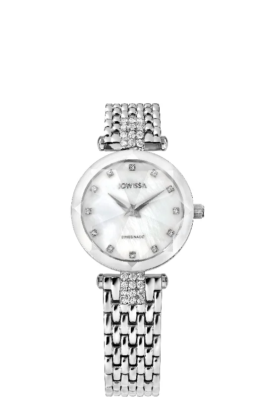 slim watches for elegant wrist styling-Facet Strass Swiss Ladies Watch J5.636.S