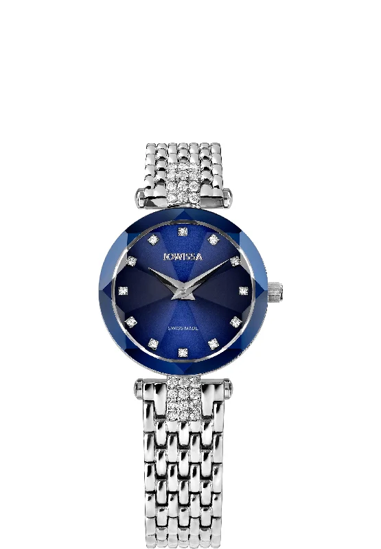 luxury watches with sapphire crystal-Facet Strass Swiss Ladies Watch J5.703.S