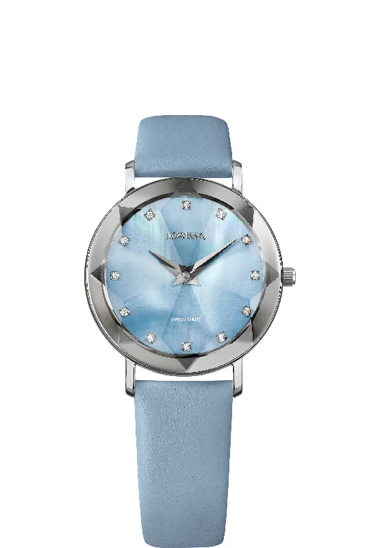 watches with date window for daily reference-Facet Swiss Ladies Watch J5.604.M