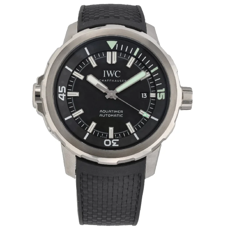 watches with countdown timer for fitness training-IWC Aquatimer IW328802 42mm Stainless Steel Watch