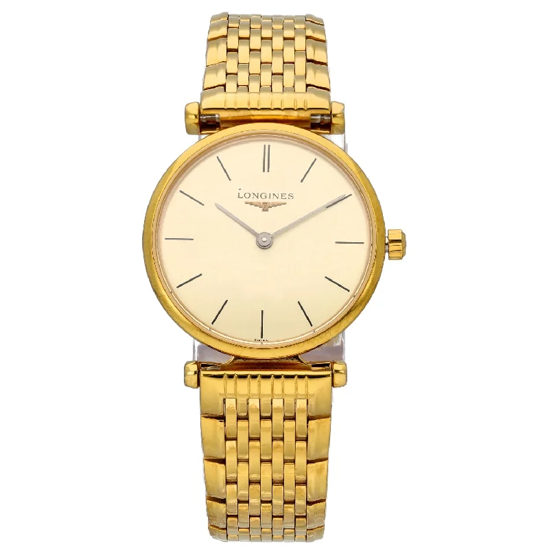 watches with titanium bracelet-Longines La Grande Classique L4.209.2 24mm Gold Plated Watch