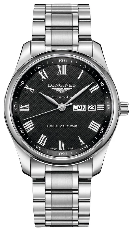 limited edition watches for watch collectors-Longines Master Collection Automatic Stainless Steel Black Dial Date/Month Mens Watch L2.910.4.51.6