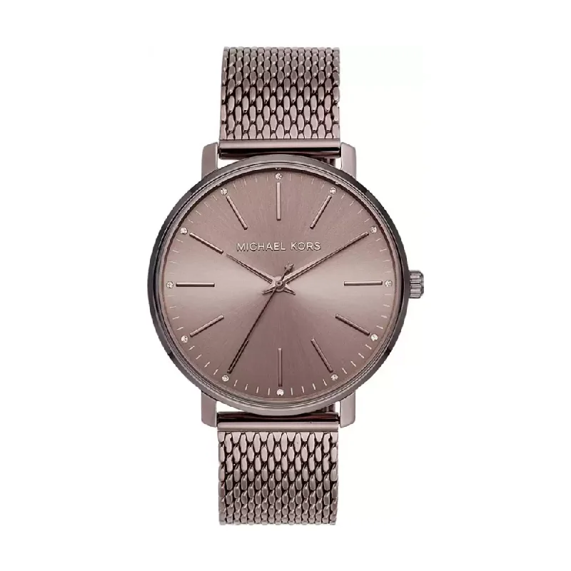 solar powered watches for outdoor adventures-Michael Kors Pyper Analog Brown Dial Women's Watch-MK4538