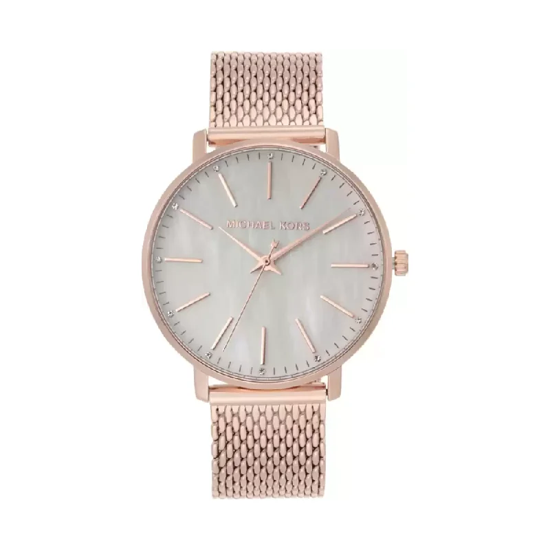 smartwatches with heart rate monitor-Michael Kors Pyper Analog White Dial Women's Watch-MK4392