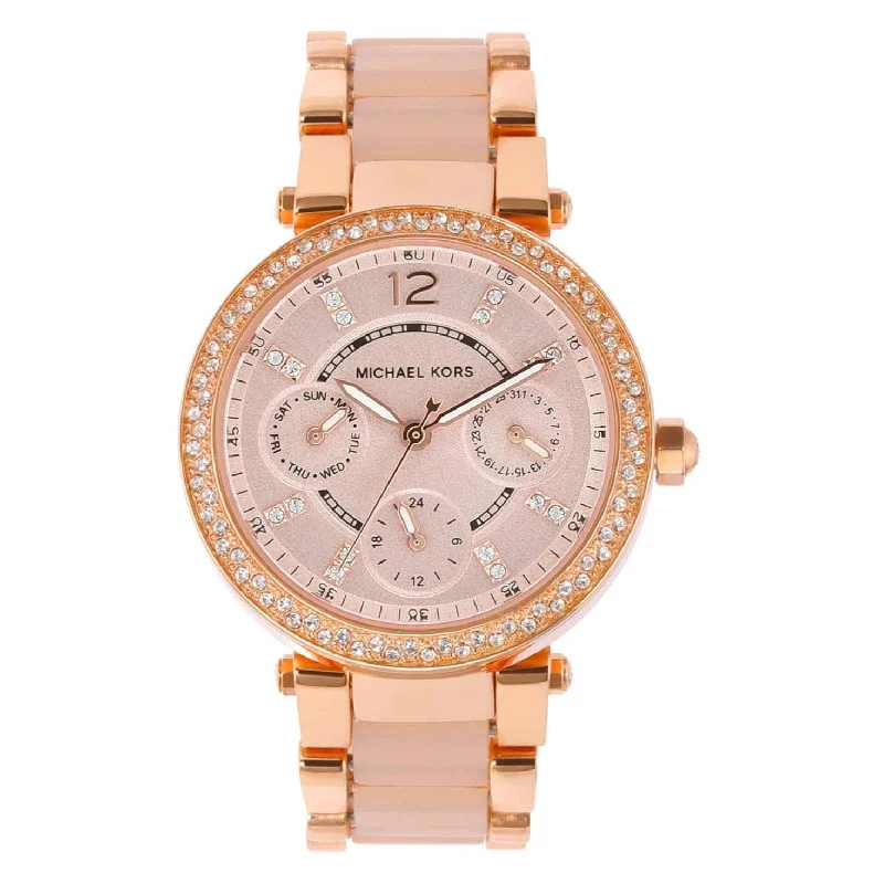 sports watches with GPS-Michael Kors Watches Mini Parker Stainless Steel Womens Watch -MK6110