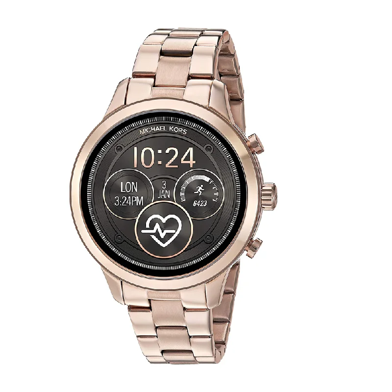 oversized watches with heavy-duty casing-Michael Kors Women Stainless Steel Access Crosby Smart Watch MKT5046