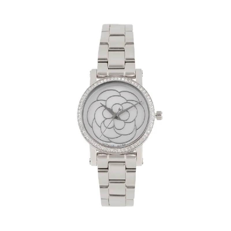 watches with date and time zone functions-Michael Kors Women Stainless Steel Petite Wrist Watch MK3891