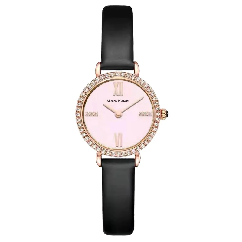 trendy watches for teens-Mikhail Moskvin Quartz ladies Japan made movement 2025L-RG-PK-B