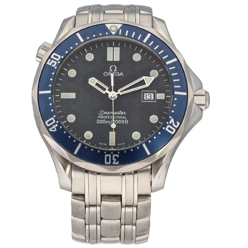 men’s watches with interchangeable bezels-Omega Seamaster 41mm Stainless Steel Watch