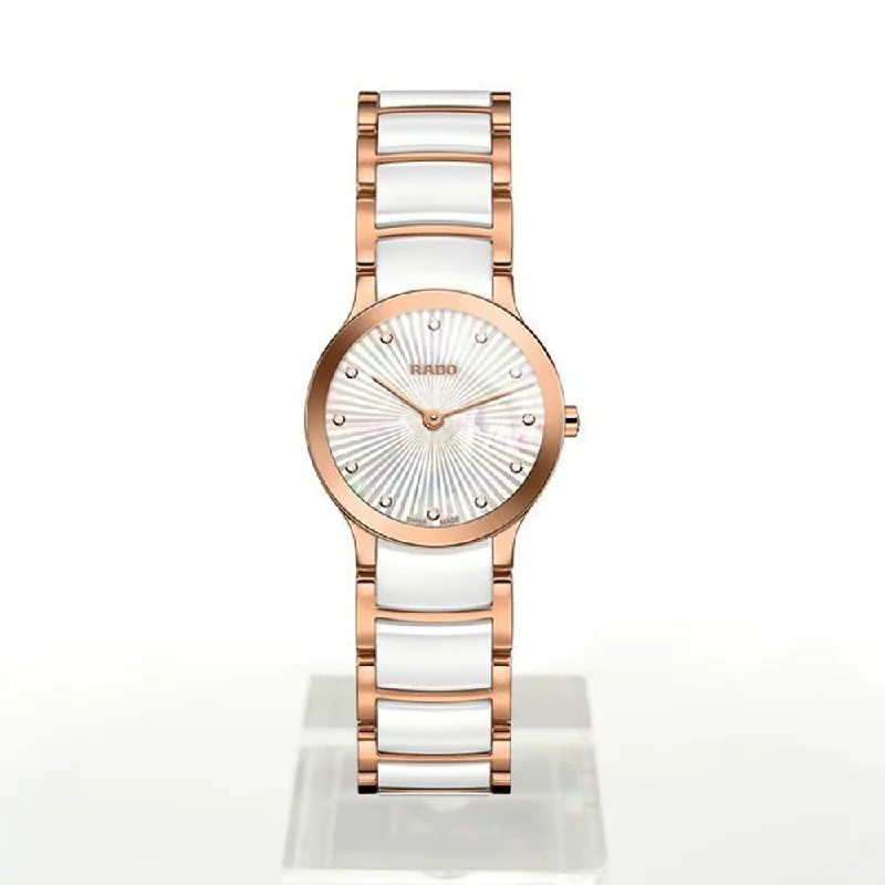 eco-friendly wristwatches-Rado Centrix Diamonds R30186912 Women Watch