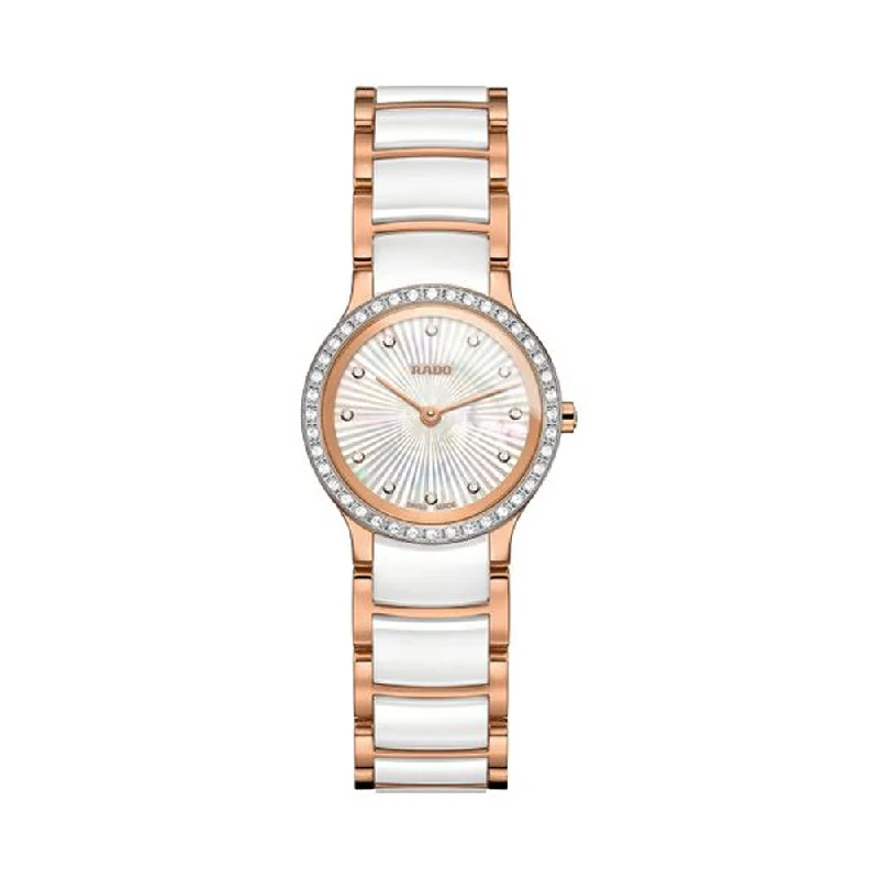 custom engraved wristwatches-Rado Centrix Diamonds R30218912 Women Watch