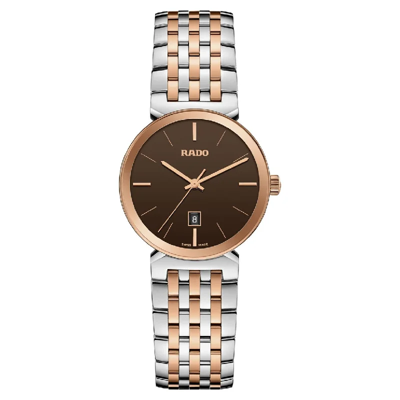 affordable smartwatches with good battery life-Rado Florence Brown Dial Women 30mm