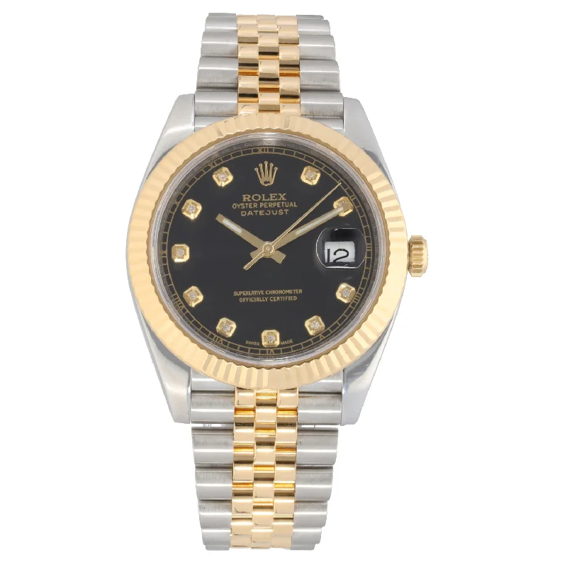 watches with bright neon lights-Rolex Datejust 126333 41mm Bi-Colour Watch