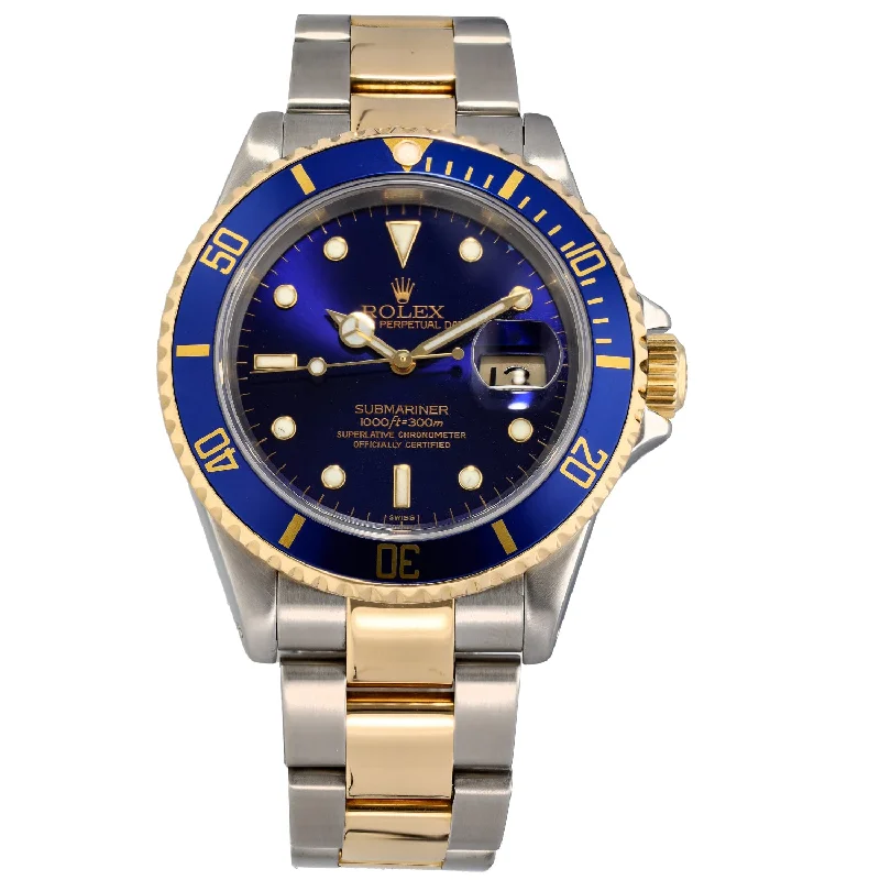 casual wristwatches for everyday wear-Rolex Submariner 16613 40mm Bi-Colour Watch