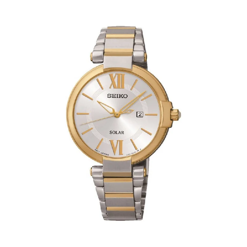 casual wristwatches for everyday wear-Seiko Solar SUT154P1 Watch For Women