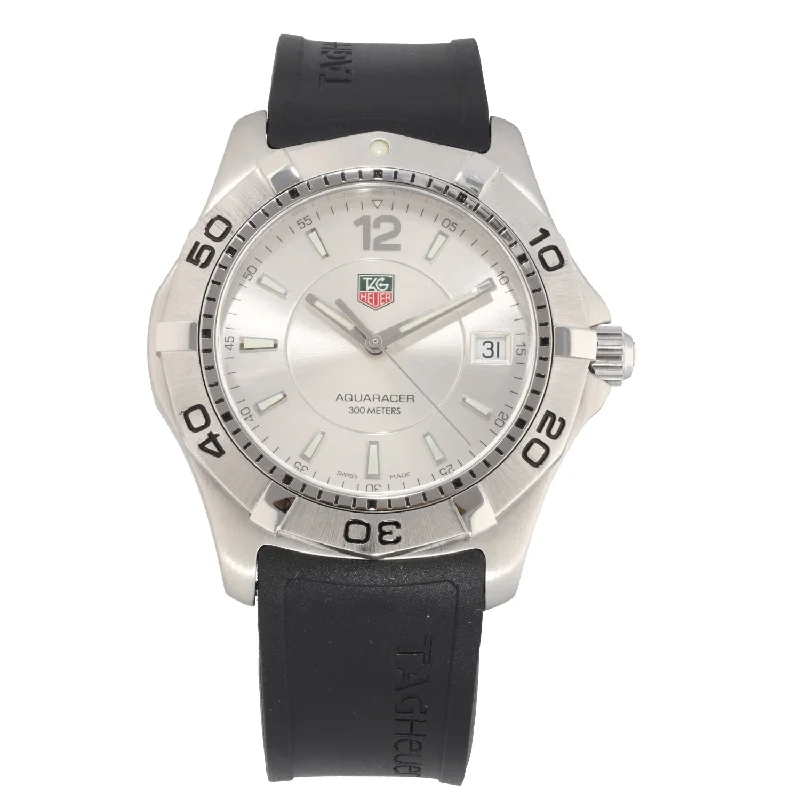 minimalist design watches for women-Tag Heuer Aquaracer WAF1112 38mm Stainless Steel Watch