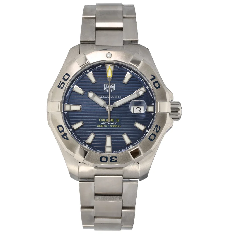 watches with interchangeable bands for fashion flexibility-Tag Heuer Aquaracer WAY2012 43mm Stainless Steel Watch